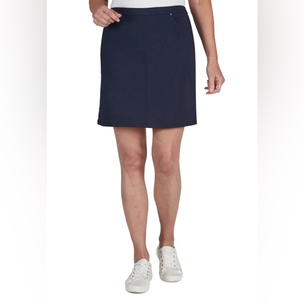 NEW Hearts‎ Of Palm Essentials Tech Stretch Pull On Skort With Elastic Waistband